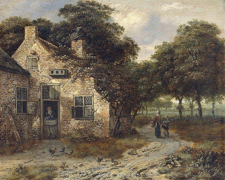 Jan Wijnants A peasant cottage oil painting image